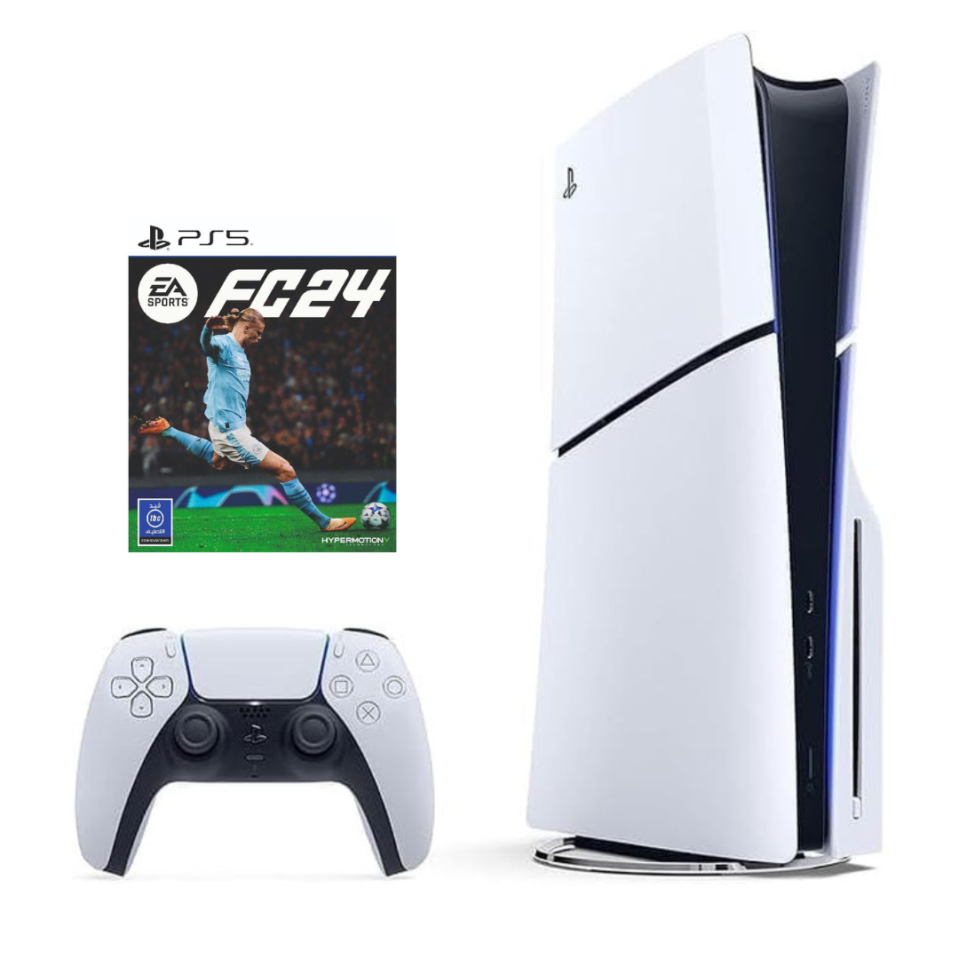 سوني بلايستيشن 5 سليم سي دي + لعبة EA Sports FC ‎24 - ضمان الوكيل