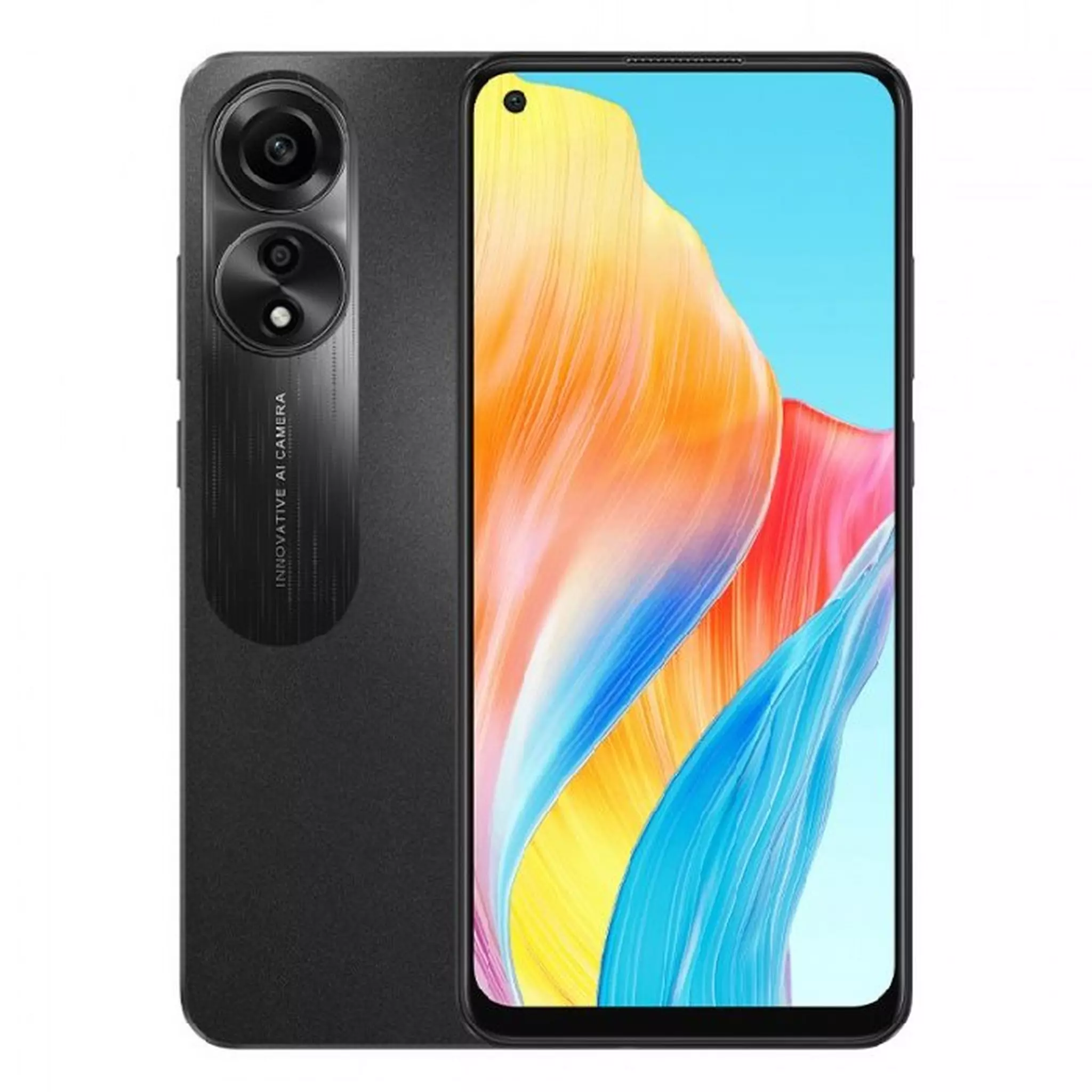 موبايل ايه 78 4 جي من اوبو، شريحة ثنائية، مقاس 6.43 بوصة، 256 جيجابايت، 8 جيجابايت رام - أسود